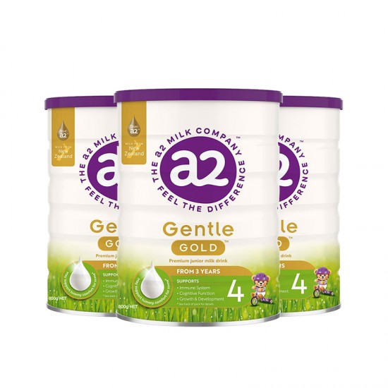 【时安达普线时效预计6-8周】【3罐】a2金装Gentle Gold幼儿配方奶粉4段 800g 3罐 （36个月以上） 保质期2027.1